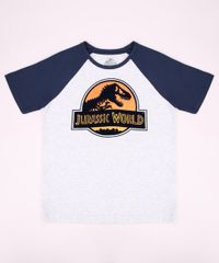 Camiseta-Juvenil-Raglan-Jurassic-World-Manga-Curta-Gola-Careca-Cinza-Mescla-Claro-9968440-Cinza_Mescla_Claro_1