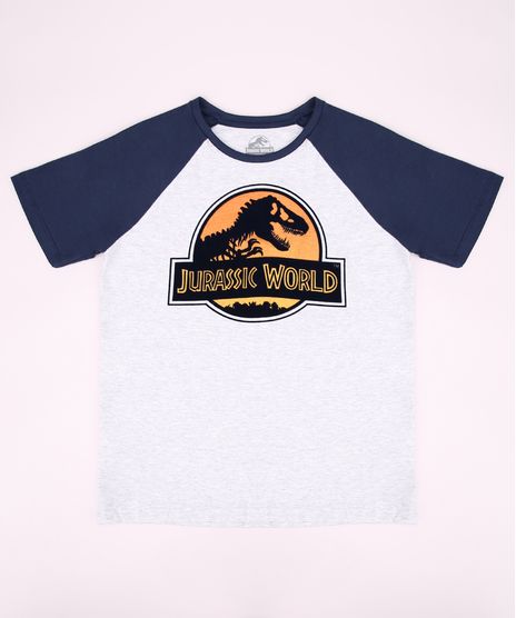 Camiseta-Juvenil-Raglan-Jurassic-World-Manga-Curta-Gola-Careca-Cinza-Mescla-Claro-9968440-Cinza_Mescla_Claro_1