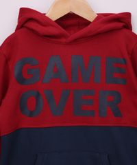 Blusao-de-Moletom-Infantil--Game-Over--com-Capuz-e-Bolso-Canguru-Vinho-9798292-Vinho_3