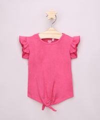 Blusa-Infantil-com-Babados-e-No-Manga-Curta-Decote-Redondo-Pink-9965629-Pink_1
