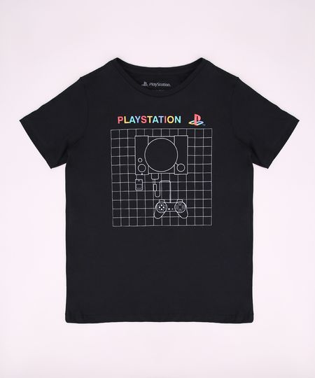 Camiseta-Juvenil-Playstation-Manga-Curta-Gola-Careca-Preta-9954878-Preto_1