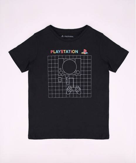 Camiseta-Juvenil-Playstation-Manga-Curta-Gola-Careca-Preta-9954878-Preto_1