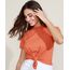 Blusa-Feminina-Basica-com-No-Manga-Curta-Decote-Redondo-Laranja-1-9883921-Laranja_1_1