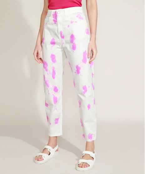 Calca-de-Sarja-Feminina-Mindset-Slouchy-Cintura-Super-Alta-Estampada-Tie-Dye-Off-White-9972975-Off_White_1
