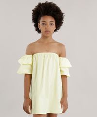 Vestido-Ombro-a-Ombro-com-Babados-Amarelo-Claro-8655897-Amarelo_Claro_1