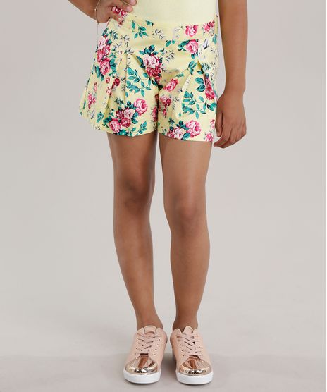 Short-Estampado-Foral-com-Pregas-Amarelo-Claro-8652725-Amarelo_Claro_1