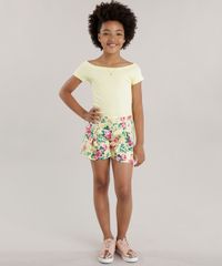 Short-Estampado-Foral-com-Pregas-Amarelo-Claro-8652725-Amarelo_Claro_3