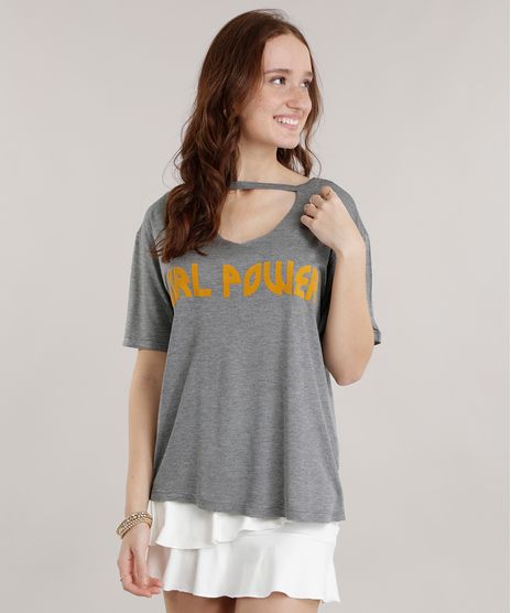 Blusa-Choker--Girl-Power--Cinza-Mescla-Escuro-8713240-Cinza_Mescla_Escuro_1