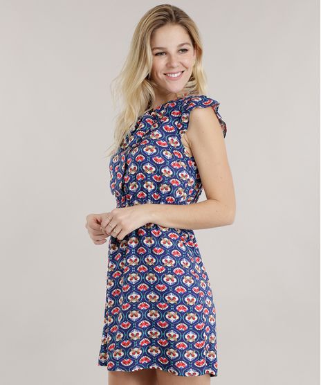 Vestido-com-Laco-Estampado-de-Borboletas-Azul-Marinho-8592792-Azul_Marinho_1