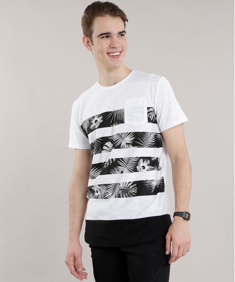 Camiseta-Longa-com-Estampa-de-Folhagem-Branca-8725436-Branco_1