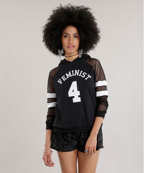 Blusao--Feminist-4--em-Moletom-com-Tela-Preto-8709014-Preto_1