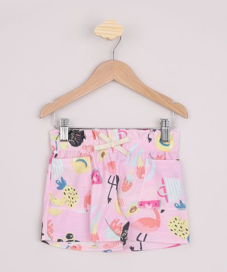 Short-Infantil-Canelado-Estampado-de-Frutas-com-Bolsos-Rosa-9966541-Rosa_1