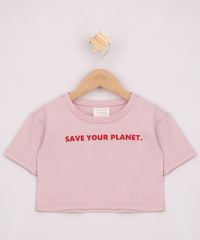 Blusa-Infantil-Ciclos-Cropped-Tal-Mae-Tal-Filha--Save-Your-Planet--Manga-Curta-com-Certificacao-C2C™-Rosa-Claro-9961371-Rosa_Claro_1
