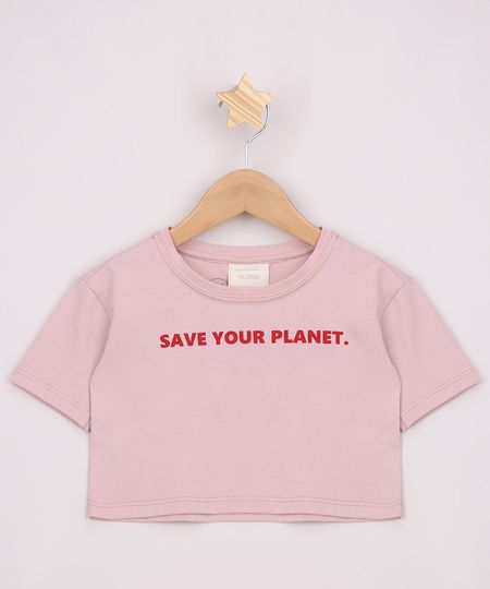 Blusa-Infantil-Ciclos-Cropped-Tal-Mae-Tal-Filha--Save-Your-Planet--Manga-Curta-com-Certificacao-C2C™-Rosa-Claro-9961371-Rosa_Claro_1
