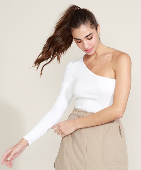 Blusa-Feminina-Canelada-Um-Ombro-So-Manga-Bufante-Off-White-9969124-Off_White_1