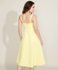 Vestido-Feminino-Mindset-Midi-Estampado-Xadrez-Vichy-com-Fenda-Alca-Media-Amarelo-9970607-Amarelo_2