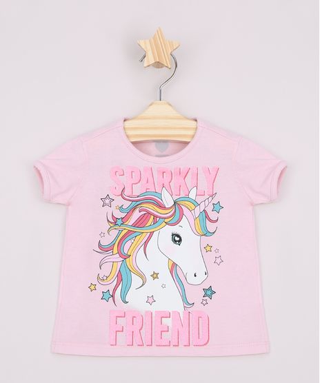 Blusa-Infantil-Unicornio--Sparkly-Friend--Manga-Curta-Rosa-9969025-Rosa_1