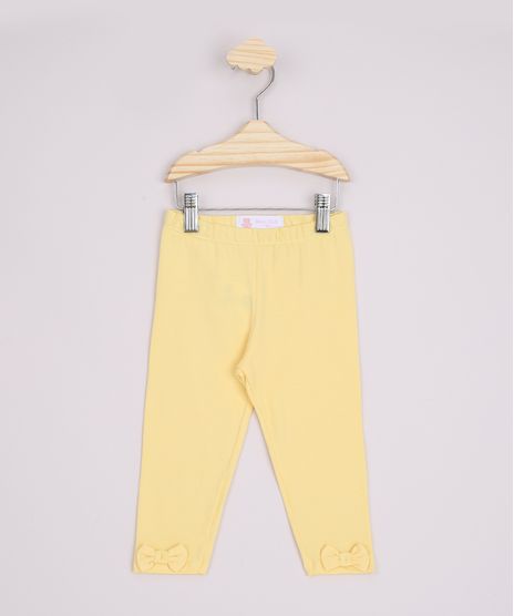 Calca-Legging-Infantil-Basica-Laco-e-Cos-com-Elastico-Amarela-9970648-Amarelo_1