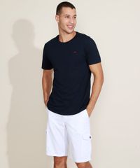 Camiseta-Masculina-Basica-com-Bordado-Manga-Curta-Gola-Careca-Azul-Marinho-9964823-Azul_Marinho_3