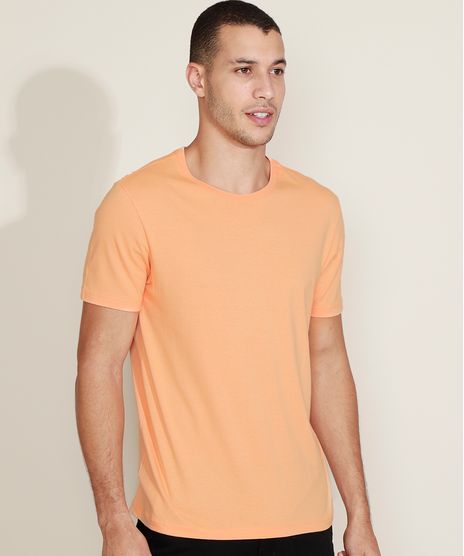 Camiseta-Masculina-Basica-Manga-Curta-Gola-Careca-Laranja-Claro-9947820-Laranja_Claro_1