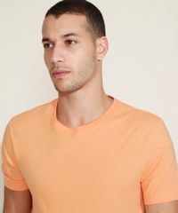 Camiseta-Masculina-Basica-Manga-Curta-Gola-Careca-Laranja-Claro-9947820-Laranja_Claro_5