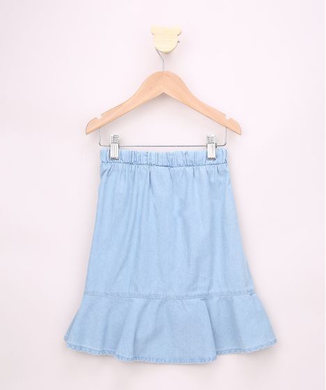 saia jeans branca infantil