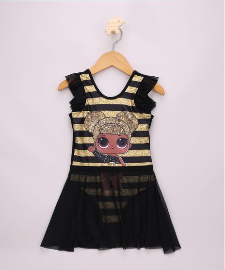 Maio-Infantil-LOL-Surprise-Queen-B-com-Listras-e-Babado-Protecao-UV50----Saia-de-Tule-Preto-9957697-Preto_1