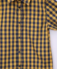Camisa-Infantil-Estampada-Xadrez-com-Bolso-Manga-Curta-Amarelo-9808447-Amarelo_5