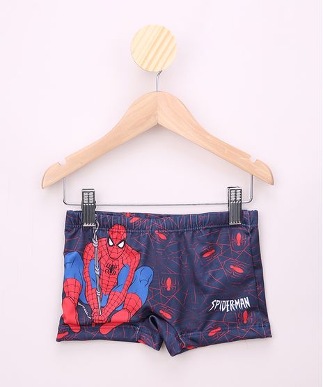 Sunga-Infantil-Boxer-Homem-Aranha-Estampada-com-Protecao-UV50--Azul-Marinho-9964837-Azul_Marinho_1