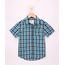 Camisa-Infantil-Estampada-Xadrez-com-Bolso-Manga-Curta-Verde-9808448-Verde_1