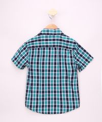 Camisa-Infantil-Estampada-Xadrez-com-Bolso-Manga-Curta-Verde-9808448-Verde_2