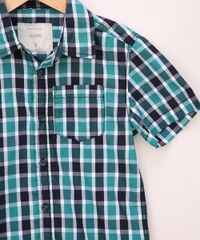 Camisa-Infantil-Estampada-Xadrez-com-Bolso-Manga-Curta-Verde-9808448-Verde_3