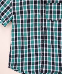 Camisa-Infantil-Estampada-Xadrez-com-Bolso-Manga-Curta-Verde-9808448-Verde_6
