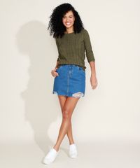 Sueter-de-Trico-Feminino-com-Textura-Decote-Redondo-Verde-Escuro-9814953-Verde_Escuro_5