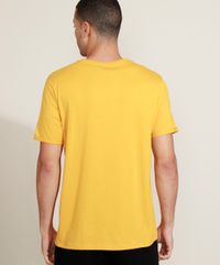 Camiseta-Masculina-Basica-com-Bolso-Gola-Careca-Gola-V-Amarela-9964946-Amarelo_2
