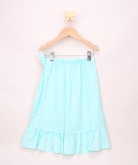 Saia-Jeans-Infantil-Midi-Transpassada-Estampada-Floral-com-Babado-e-Laco-Verde-Agua-9964813-Verde_Agua_2