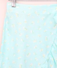 Saia-Jeans-Infantil-Midi-Transpassada-Estampada-Floral-com-Babado-e-Laco-Verde-Agua-9964813-Verde_Agua_3