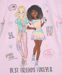 Blusa-Infantil--Best-Friends-Forever--com-Brilho-Manga-Curta-Rosa-Claro-9965732-Rosa_Claro_2