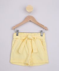 Short-Infantil-de-Sarja-Clochard-com-Faixa-e-Bolsos-Amarelo-9965920-Amarelo_1