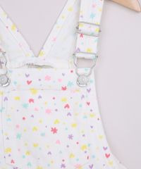 Jardineira-Infantil-de-Sarja-Estampada-de-Coracoes-com-Bolsos-Branca-9972471-Branco_3