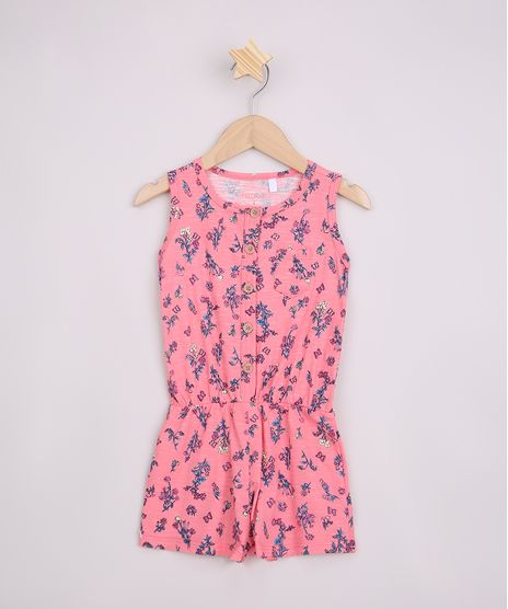 Macaquinho-Infantil-Estampado-Floral-com-Bolso-e-Botoes-Alca-Media-Rosa-9953111-Rosa_1