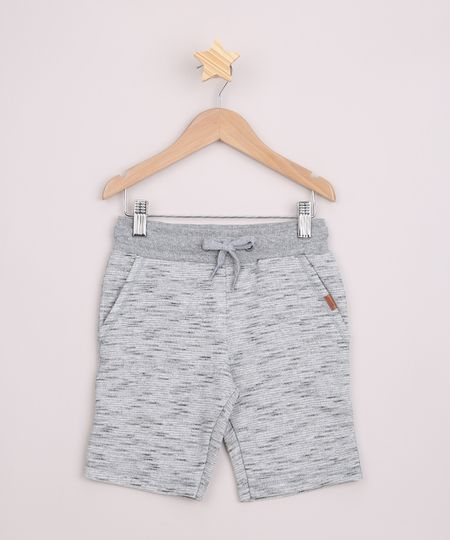Bermuda-de-Moletom-infantil-com-Bolsos-e-Cos-Canelado-Cinza-Mescla-Claro-9968433-Cinza_Mescla_Claro_1