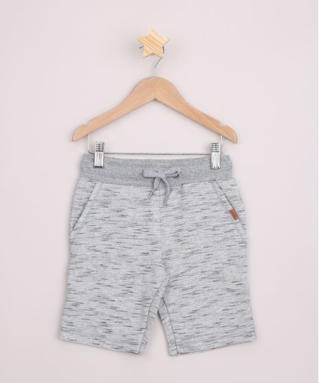 Bermuda-de-Moletom-infantil-com-Bolsos-e-Cos-Canelado-Cinza-Mescla-Claro-9968433-Cinza_Mescla_Claro_1