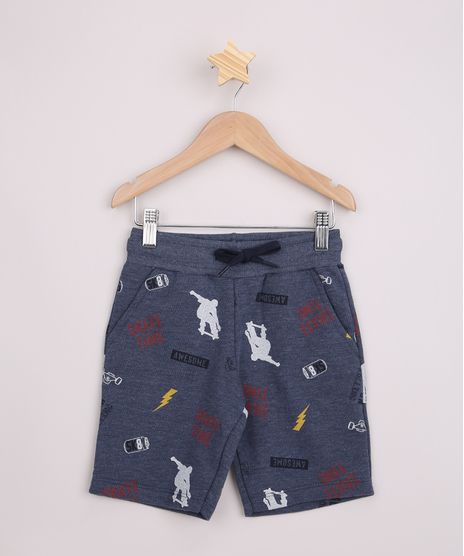 Bermuda-de-Moletom-infantil-Estampada-Skate-com-Bolsos-e-Cos-Canelado-Azul-Marinho-9970873-Azul_Marinho_1