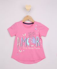 Blusa-Infantil--Amor-Pelo-Nosso-Mundo--com-Glitter-Manga-Curta-Rosa-9965195-Rosa_1