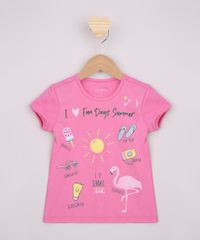 Blusa-Infantil--I-Love-Fun-Days-Summer--com-Glitter-Manga-Curta-Rosa-9965731-Rosa_1