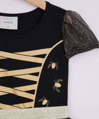 Vestido-Infantil-Halloween-Aranhas-com-Tule-Manga-Curta-Preto-9959426-Preto_3