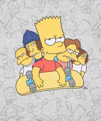 Camiseta-Infantil-Bart-Simpson-e-Amigos-Manga-Curta-Cinza-Mescla-9965115-Cinza_Mescla_2