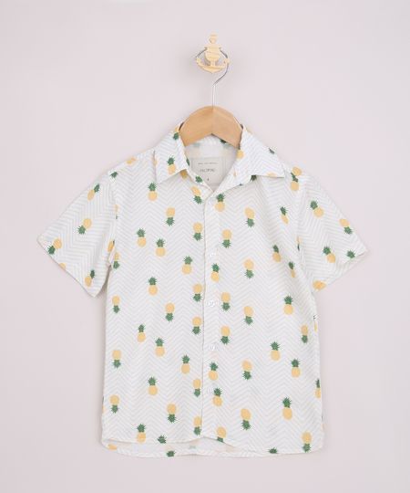 Camisa-Infantil-Estampada-Abacaxi-e-Chevron-Manga-Curta-Off-White-9967551-Off_White_1