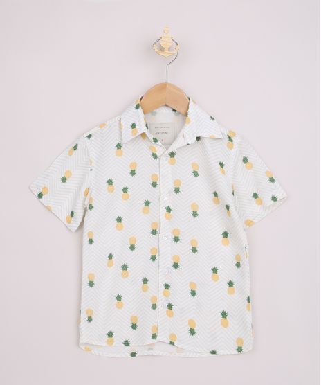 Camisa-Infantil-Estampada-Abacaxi-e-Chevron-Manga-Curta-Off-White-9967551-Off_White_1